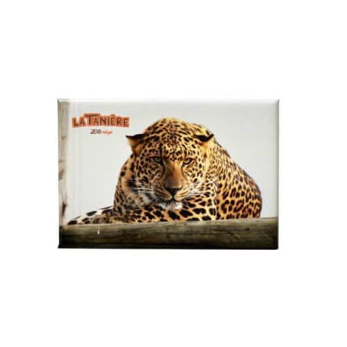 La Tanière, zoo, refuge, parc animalier, Chartres, Eure et Loir, cadeau, maison, magnet, souvenir, aimanté, léopard