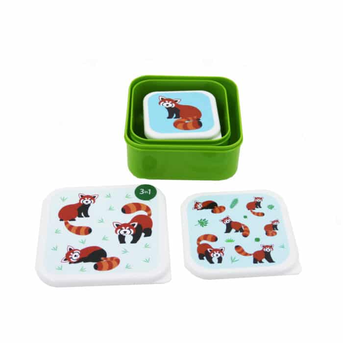 La Tanière, zoo, refuge, parc animalier, cadeau, lunch box, bento, déjeuner, gouter, camping, 3 en 1, panda, panda roux